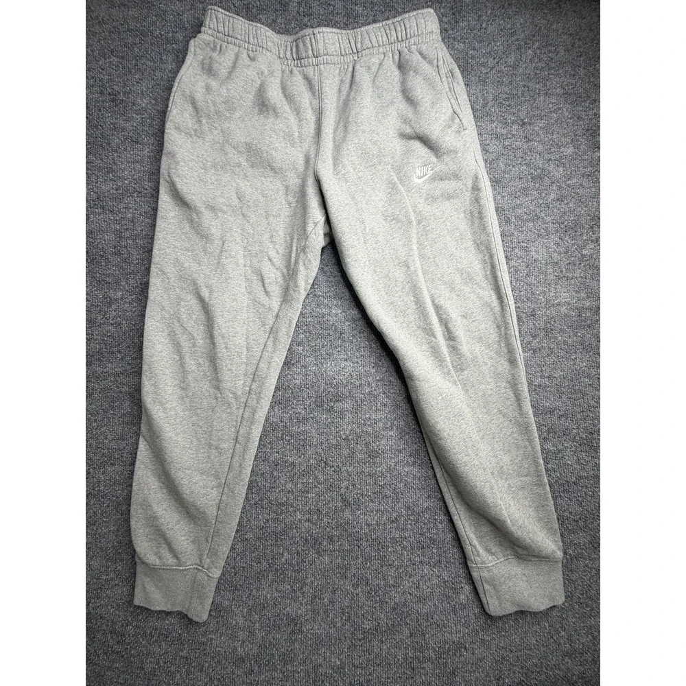 Nike Sportswear Club Fleece Joggers Mens Large Gray Sweatpants Embroidered Logo